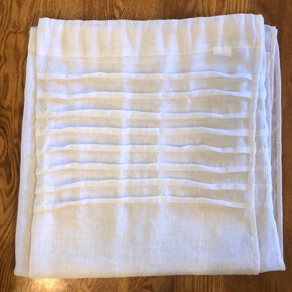 Sheer curtains with ruffle detail